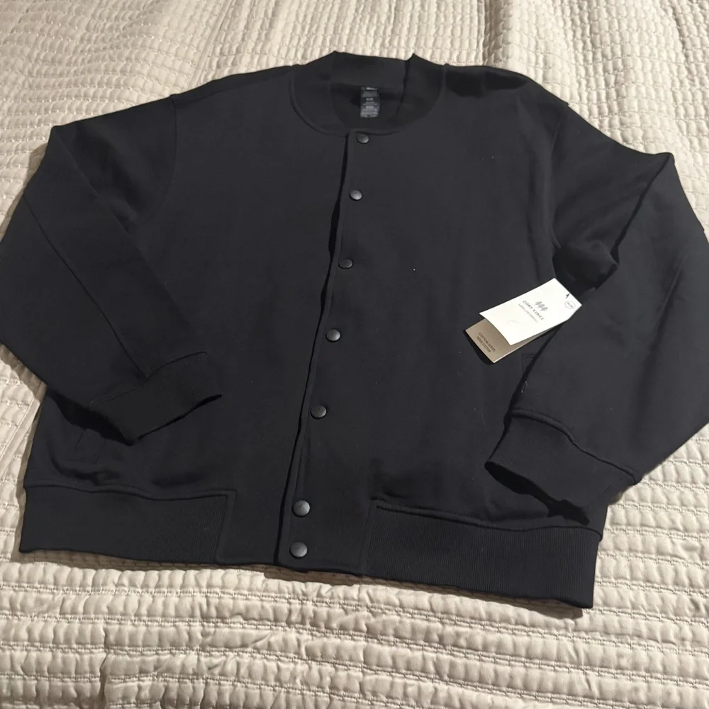 Cory Vines Mens Lightweight‎ Snap Front Jacket Medium Black Cotton NWT MSRP $90